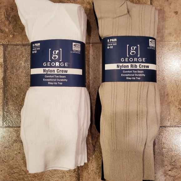 Underwear & Socks Nylon Rib Crew Socks Pair Shoe Size